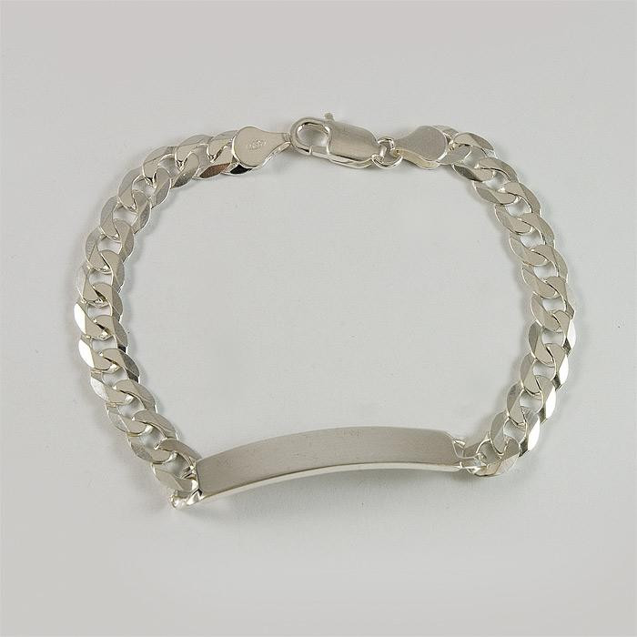 Bransoletka srebrna pancerka z blaszką B71/0 16.2g