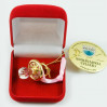 Złota figurka mini smoczek z kryształkami swarovskiego + etui 122-0302
