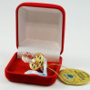 Złota figurka mini smoczek z kryształkami swarovskiego + etui 122-0301