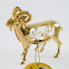 Złota figurka baran z kryształkami swarovskiego 122-0010