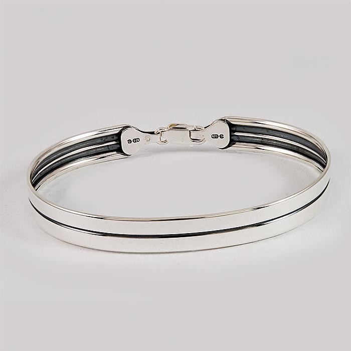 Bransoletka srebrna z paseczkiem B49/0