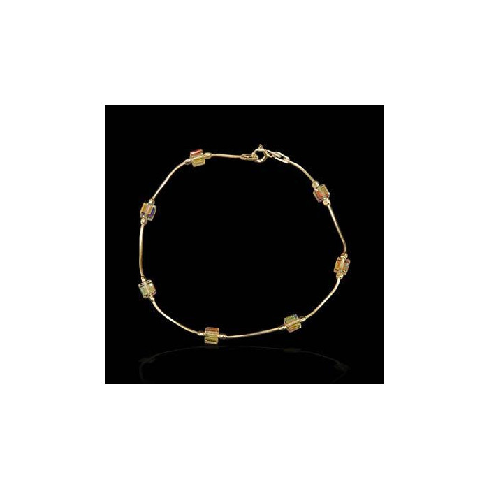 Bransoletka srebrna z kryształkami swarovskiego B17 2.7g