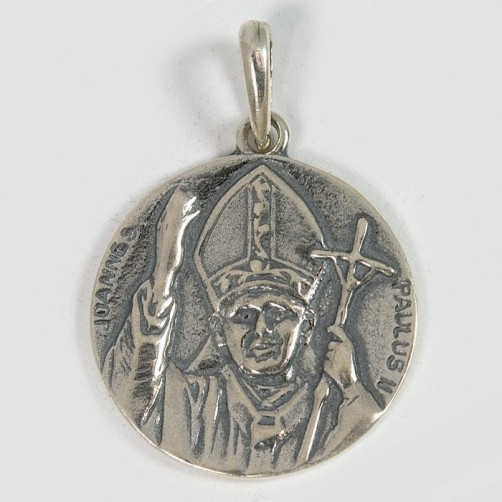 Wisiorek srebrny Jan Paweł II