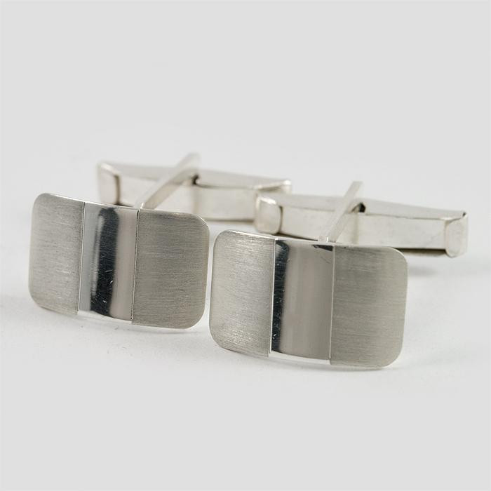 Srebrne spinki do mankietów połysk-mat M5-K 42/0