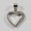 Wisiorek srebrny serce z cyrkoniami W12/0S1