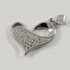 Wisiorek srebrny serce z cyrkoniami W18/0