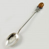 Łyżeczka srebrna z brązowym bursztynem ŁYŻKA123/0
