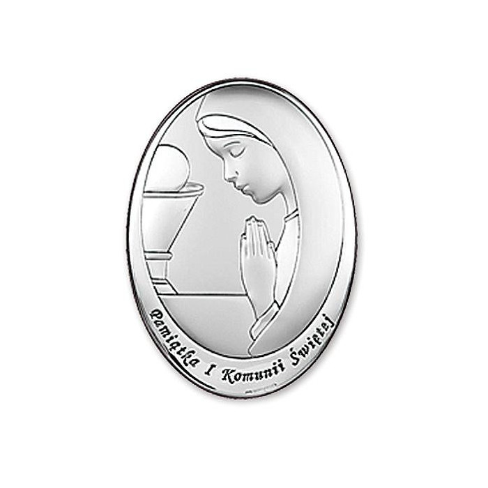 Ikona, obrazek srebrny - Pamiątka I Komunii Świętej 815-0242