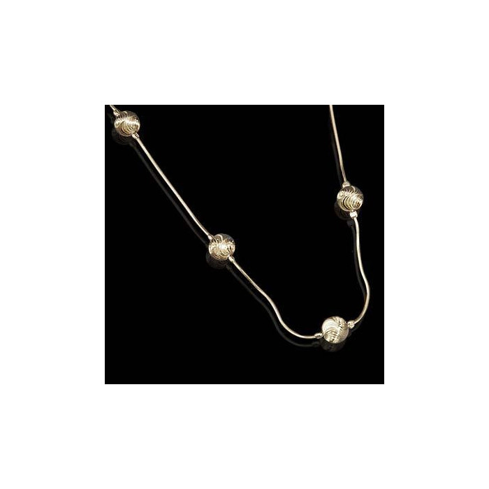 Naszyjnik srebrny z kuleczkami N28 5.8g