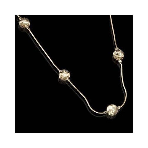 Naszyjnik srebrny z kuleczkami N28 5.8g