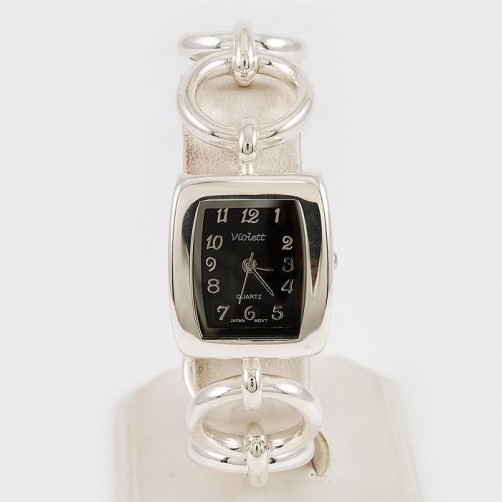 Srebrny zegarek damski na bransolecie + opcja grawer Violett 120