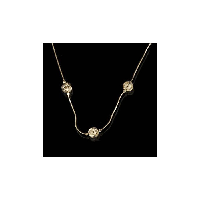 Naszyjnik srebrny z kuleczkami N28 5.9g