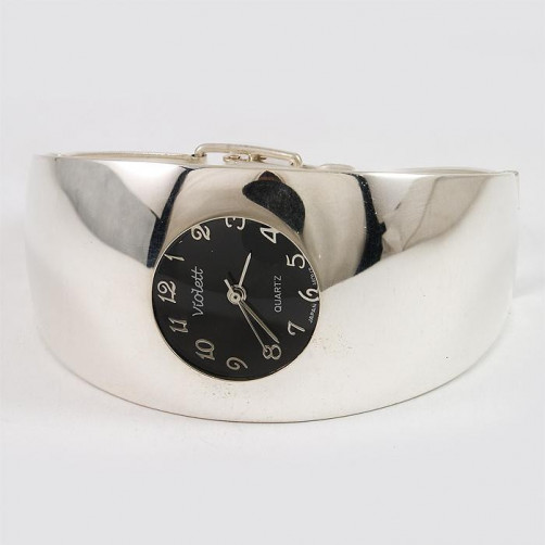 Zegarek srebrny damski na bransolecie + opcja grawer Violett 123