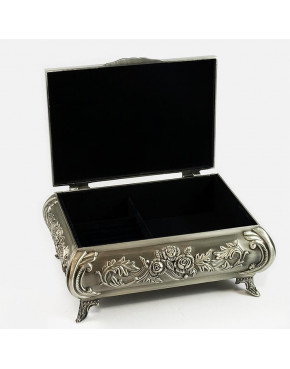 Kasetka, szkatułka na biżuterię cynowana 472-4286