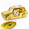 Złota figurka auto z kryształkami swarovskiego 122-0091