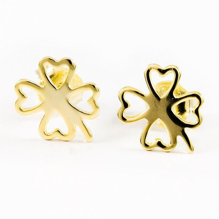 Kolczyki srebrne celebrytki - koniczynki K12/0K1