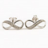 Kolczyki srebrne celebrytki - nieskończoność K14/0