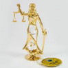 Złota figurka Temida z kryształkami swarovskiego 122-0260
