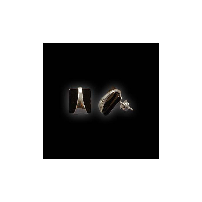 Kolczyki srebrne z onyxem FD 3.7g