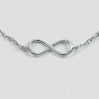Bransoletka srebrna celebrytka - nieskończoność B20/0N