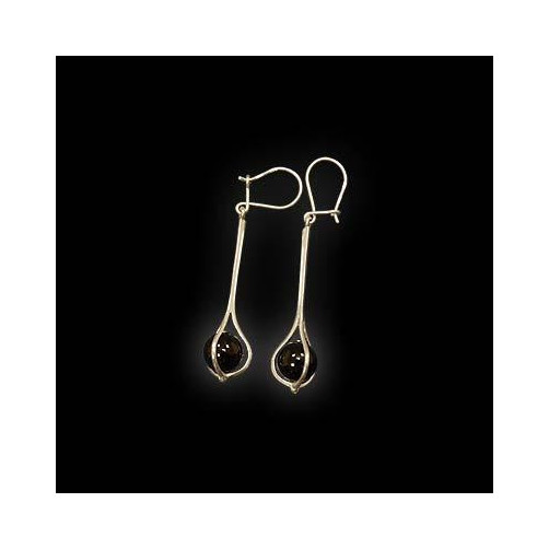 Kolczyki srebrne z onyxem SD 6.7g