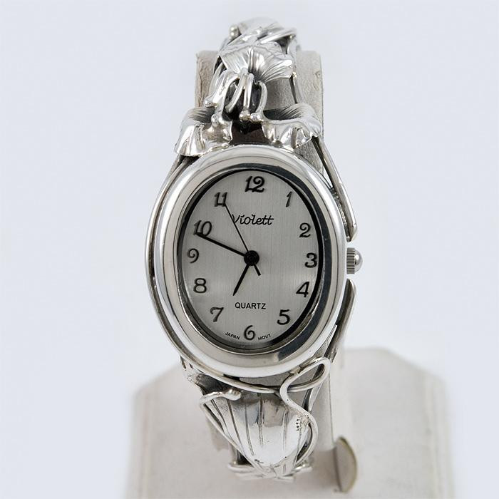 Zegarek srebrny damski na bransolecie + opcja grawer Violett 134