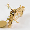 Złota figurka motocykl z kryształkami swarovskiego 122-0163