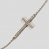 Łańcuszek srebrny Celebrytka - krzyżyk z cyrkoniami N22/0