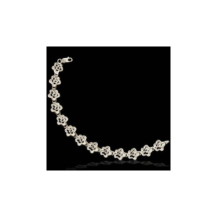 Bransoletka srebrna kwiatuszki SH 10.5g