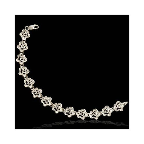 Bransoletka srebrna kwiatuszki SH 10.5g