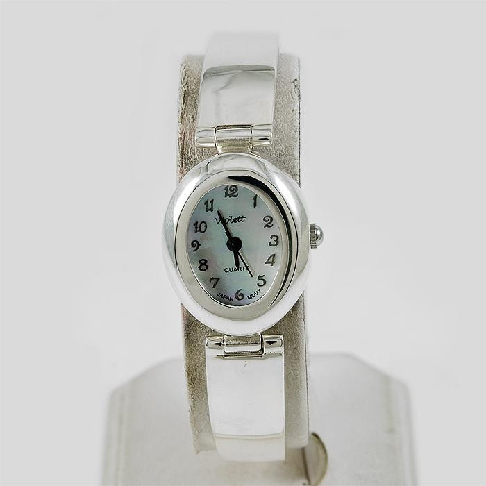 Zegarek srebrny damski na bransolecie + opcja grawer Violett 148