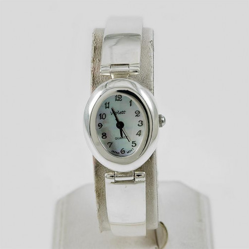 Zegarek srebrny damski na bransolecie + opcja grawer Violett 148