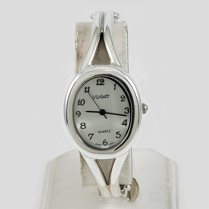 Zegarek srebrny damski na bransolecie + opcja grawer Violett 149