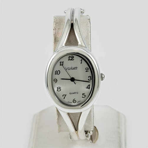 Zegarek srebrny damski na bransolecie + opcja grawer Violett 149