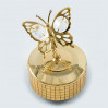 Złota pozytywka motyl z kryształkami swarovskiego 12309