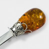 Srebrny nożyk do papieru z bursztynem 229/OP