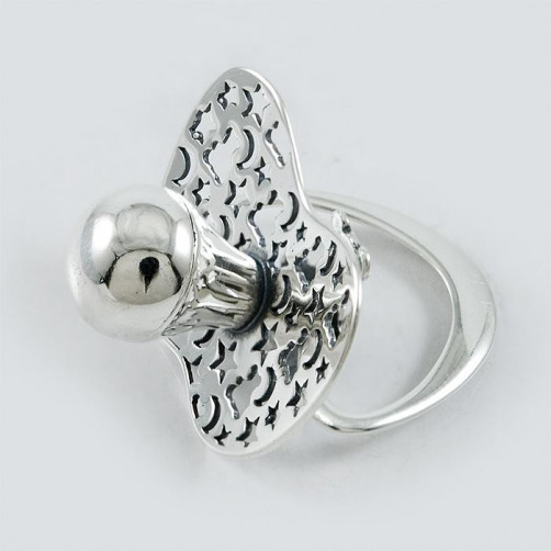 Smoczek srebrny otwierany 53/0