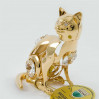 Złota figurka kotek z kryształkami swarovskiego 122-0062