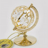 Złota figurka globus z kryształkami swarovskiego 122-0038