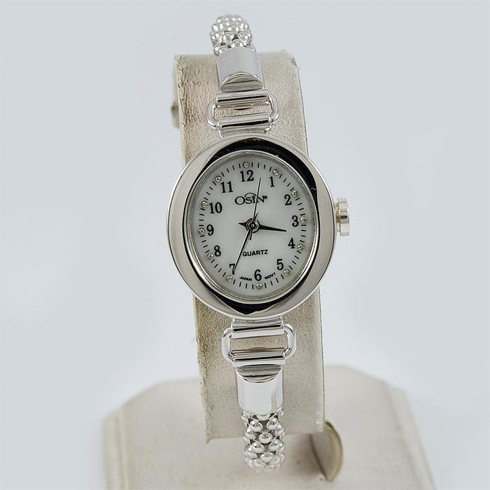 Zegarek srebrny damski rodowany + opcja grawer Osin 70