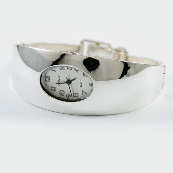 Zegarek srebrny damski na bransolecie + opcja grawer Violett 159