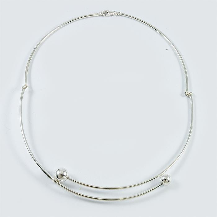 Naszyjnik srebrny z kuleczkami FD10.3g