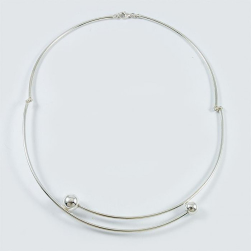 Naszyjnik srebrny z kuleczkami FD10.3g