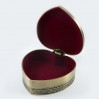 Mosiądzowana kasetka, szkatułka na biżuterię w kształcie serca 461-4876