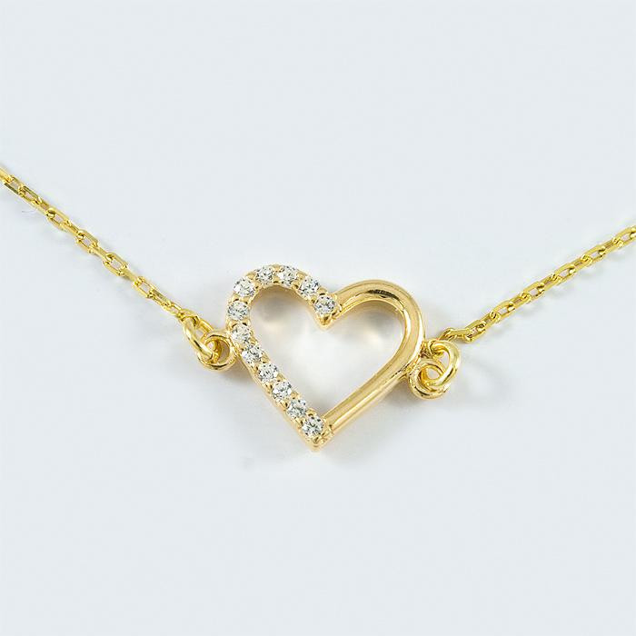 Łańcuszek srebrny celebrytka - serce GO18 1.8g