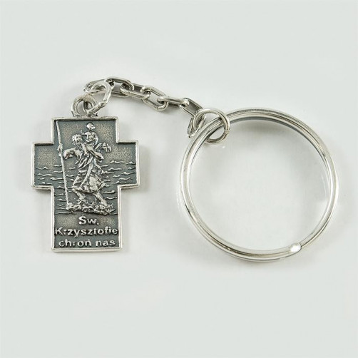 Brelok srebrny święty Krzysztof 40/TA