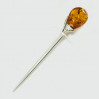 Srebrny nożyk do papieru z bursztynem 159/AS