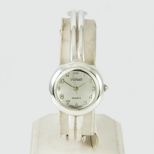 Zegarek srebrny damski na bransolecie + opcja grawer Violett 170