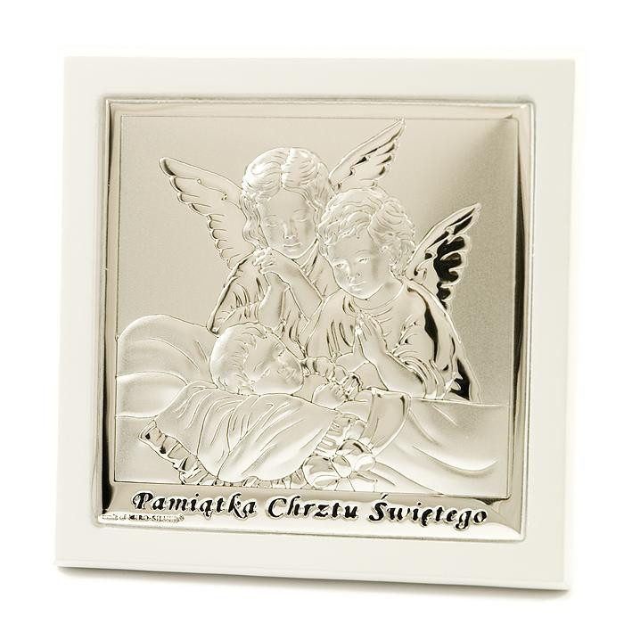 Anioł stróż z dzieckiem - Pamiątka Chrztu Świętego 6444/2B