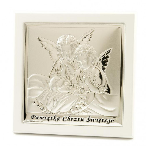 Anioł stróż z dzieckiem - Pamiątka Chrztu Świętego 6444/2B